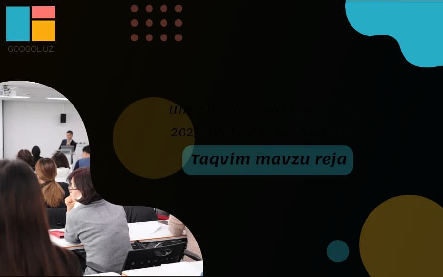 Texnologiya fanidan yillik taqvim mavzu ish rejasi