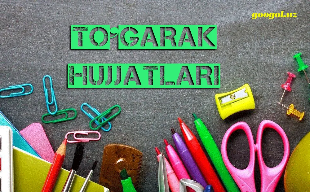 1-sinf chiroyli yozuv to'garagi ish rejasi